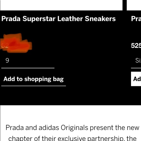 Classic Adidas superstar shell toes made by Prada - Picture 6 of 6